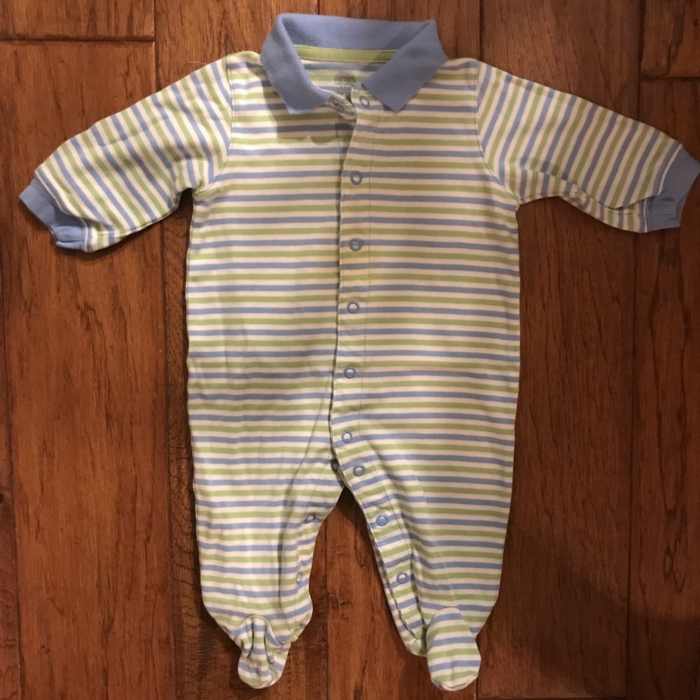 Striped polo footie